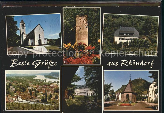 Rhoendorf Kirche Adenauer Grabstaette Haus Ziepchen Rhein Muettererholungsheim G