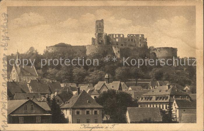 Koenigstein Taunus Ansicht mit Burg Ruine