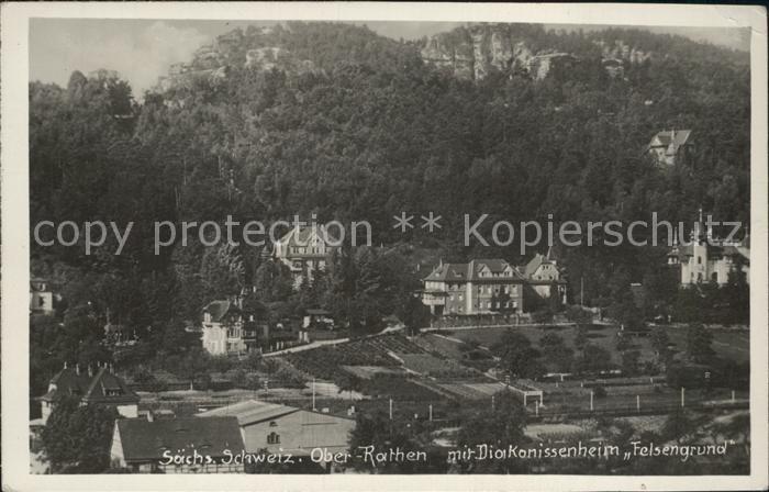 Rathen Saechsische Schweiz Diakonissenheim Felsengrund Bahnpost