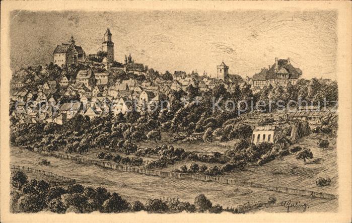 Kronberg Taunus mit Burg Falkenstein
