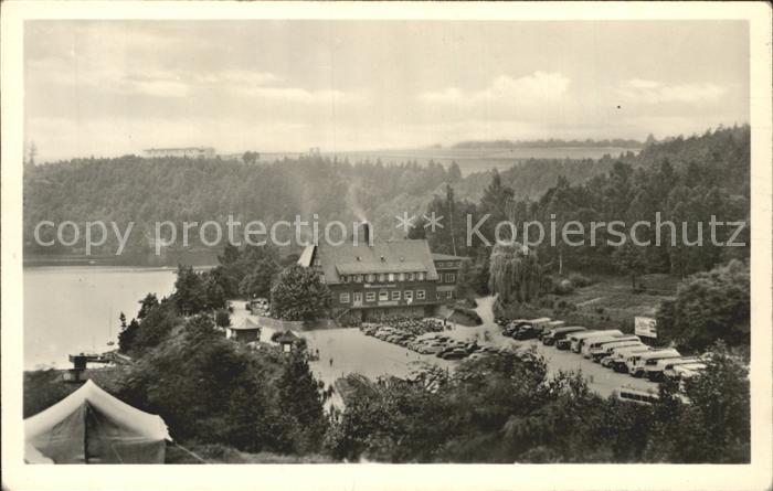 Kriebstein Talsperre Parkplatz mit HO Gaststaette