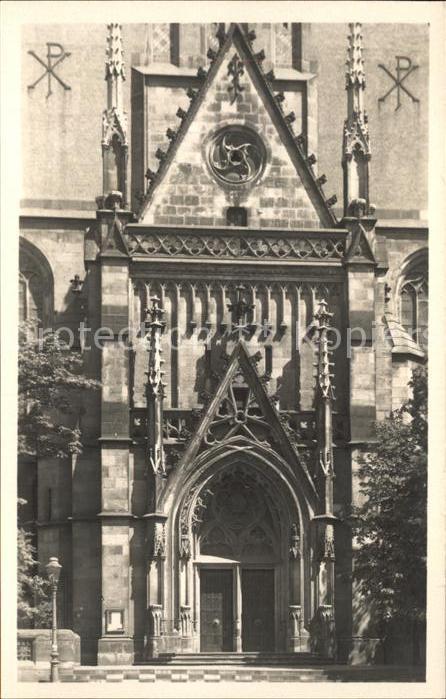 LEIPZIG Sachsen Hauptportal der Thomaskirche