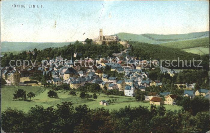 Koenigstein Taunus Gesamtansicht mit Burgruine
