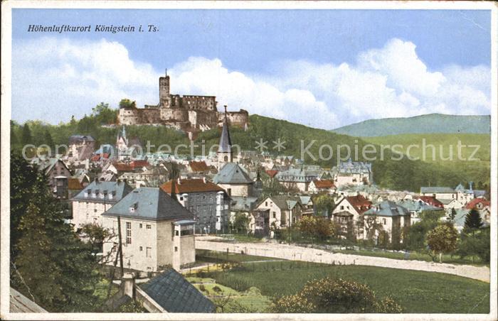 Koenigstein Taunus Ortsansicht mit Burgruine
