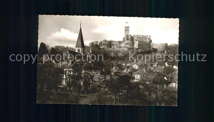 Koenigstein Taunus Katholische Kirche und Burgruine Hoehenluftkurort