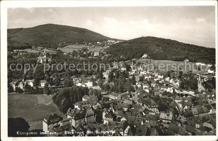 Koenigstein Taunus Panorama Blick von der Burgruine