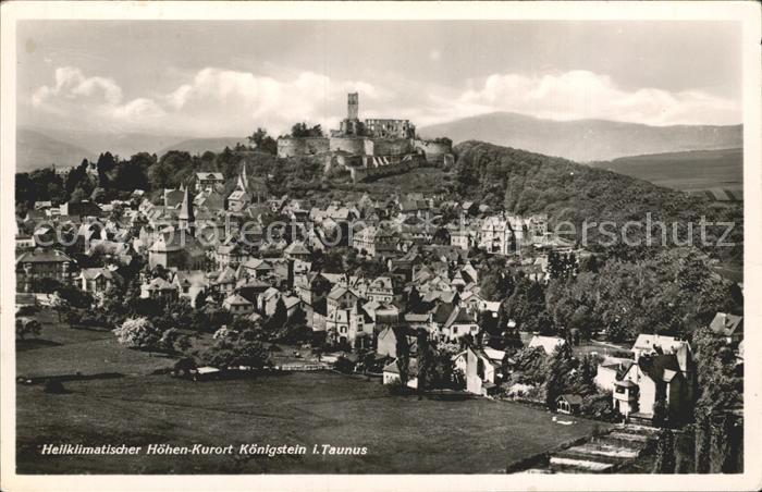 Koenigstein Taunus Panorama mit Burgruine Hoehenkurort