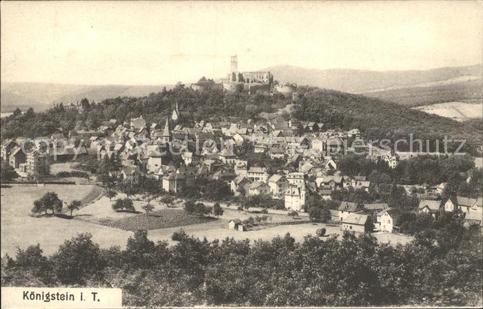Koenigstein Taunus Gesamtansicht mit Burgruine
