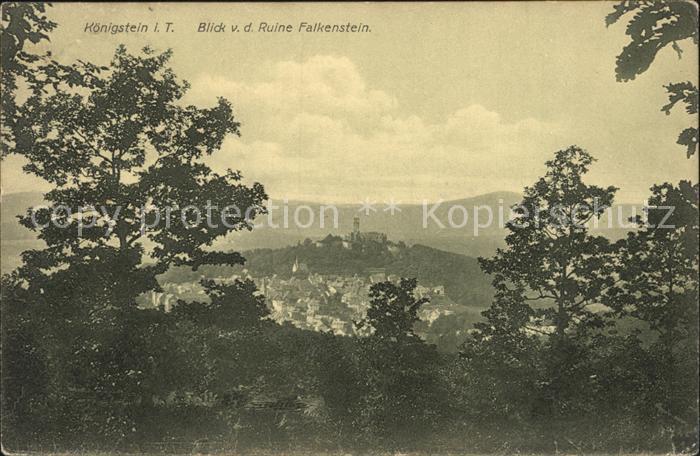 Koenigstein Taunus Blick von der Ruine Falkenstein