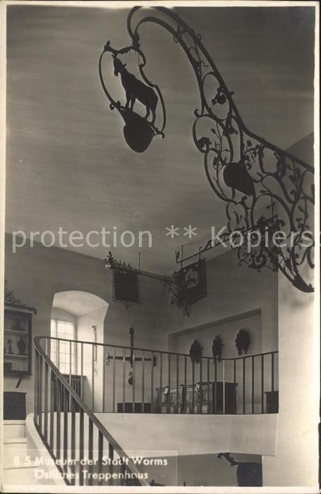 Worms Rhein Museum oestliches Treppenhaus