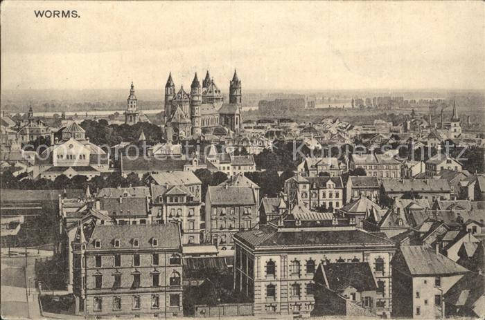Worms Rhein Stadtblick Dom