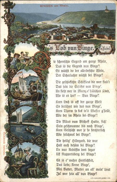 Bingen Rhein Orts und Teilansichten Panorama