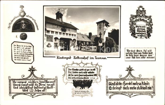 Koenigstein Taunus Klostergut Rettershof mit Reitschule und Cafe zum froehlichen