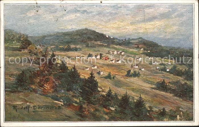 Zwickau Sachsen Panorama Kuenstlerkarte