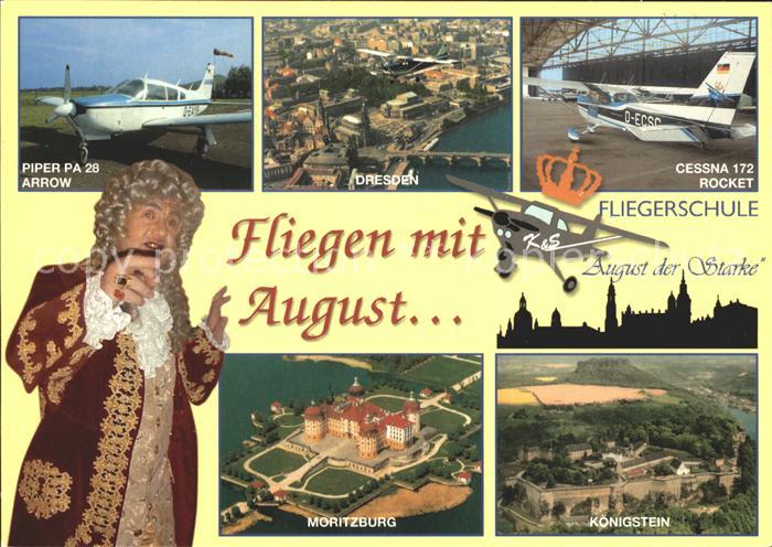 DRESDEN Elbe Fliegen mit August Motorflieger Piper PA 28 und Cessna 172 Rocket T