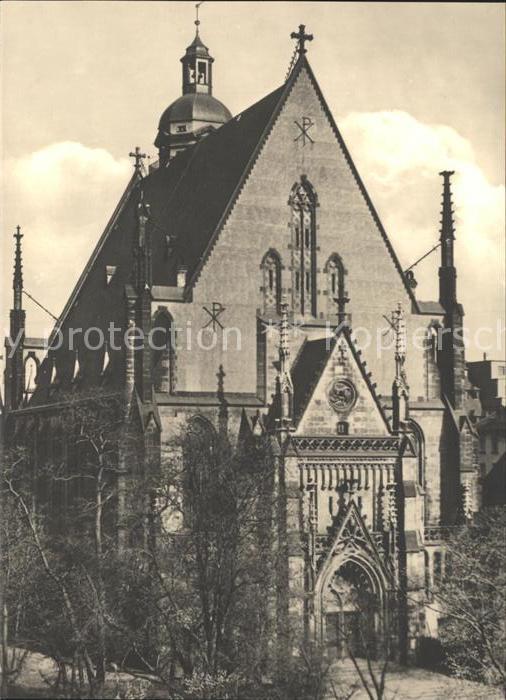LEIPZIG Sachsen Thomaskirche mit neugotischer Fassade