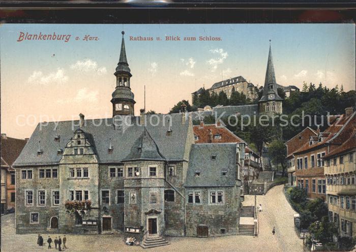 Blankenburg Harz Rathaus mit Schloss