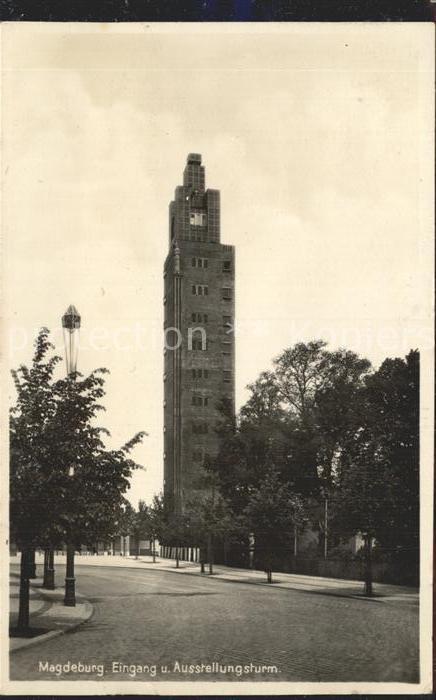 MAGDEBURG  CITY Eingang und Ausstellungsturm
