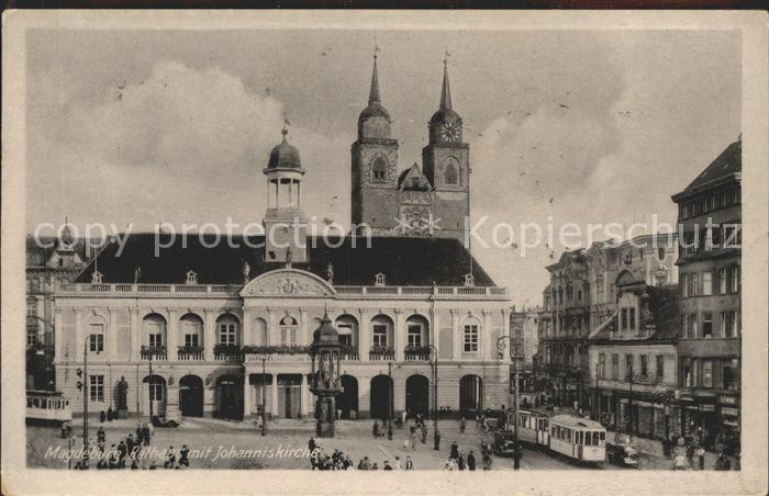 MAGDEBURG  CITY Rathaus mit Johanniskirche