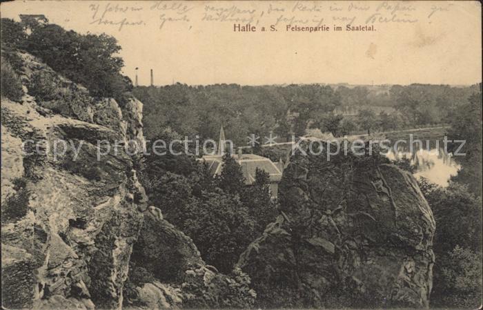 Halle Saale Felsenpartie im Saaletal