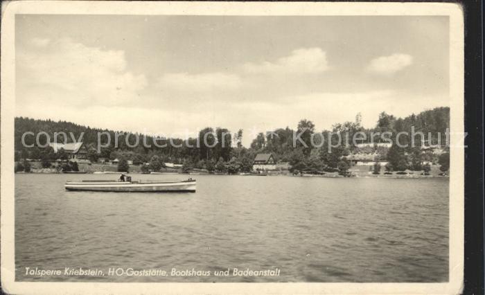 Kriebstein Talsperre HO Gaststaette Bootshaus und Badeanstalt