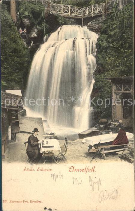 Rathen Saechsische Schweiz Amselfall Wasserfall