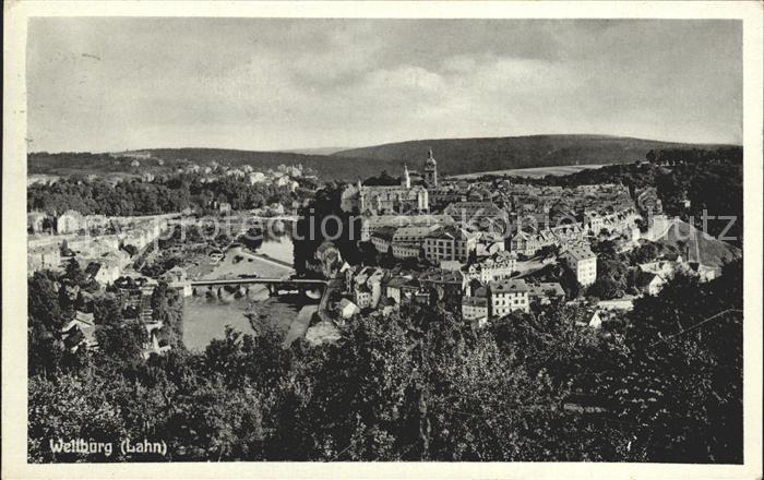 Weilburg Gesamtansicht Luftkurort mit Schloss