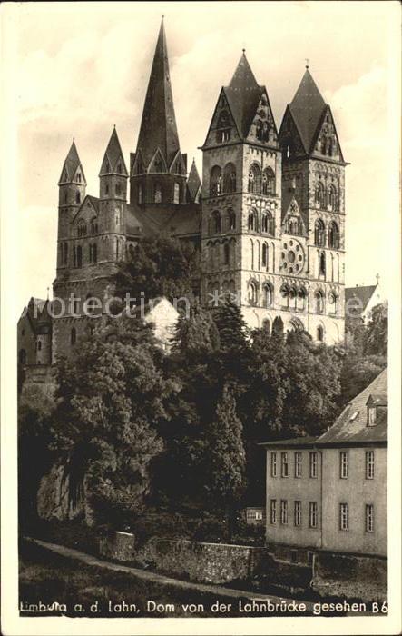 Limburg Lahn Dom von der Lahnbruecke gesehen