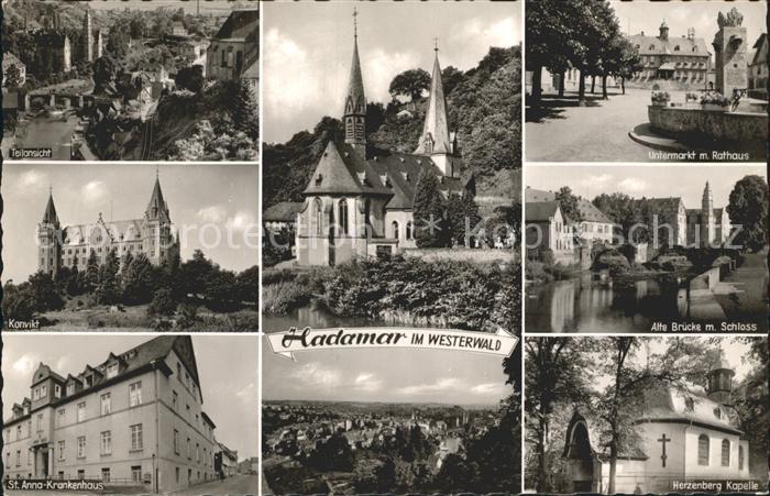 Hadamar Westerwald Untermarkt Rathaus Alte Bruecke Schloss Konvikt Kirche Kapell