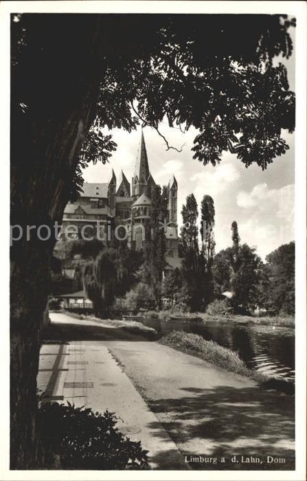Limburg Lahn Uferpromenade an der Lahn Dom