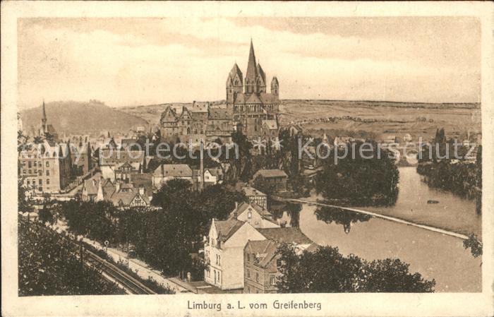 Limburg Lahn Blick vom Greifenberg Dom und Schloss