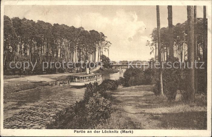 Erkner Partie an der Loecknitz Dampfer