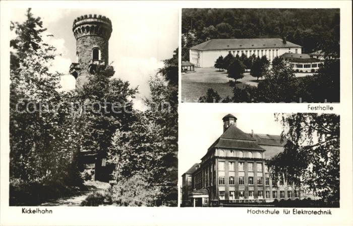 Ilmenau Thueringen Kickelhahn Aussichtsturm Festhalle Hochschule fuer Elektrotec