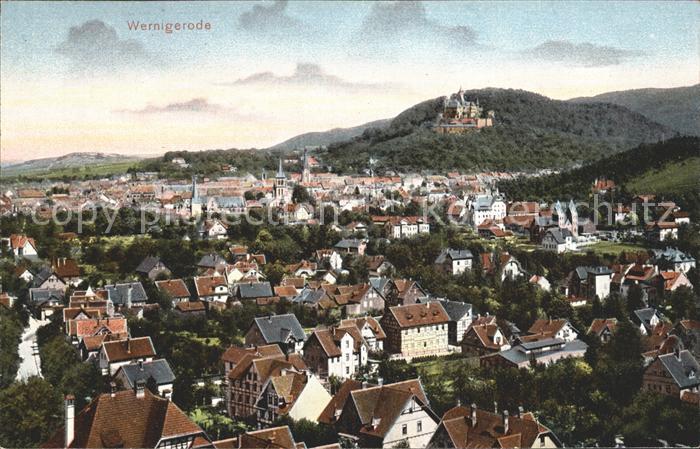 Wernigerode Harz Stadtbild mit Schloss