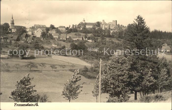 Frauenstein Sachsen Teilansicht mit Burg