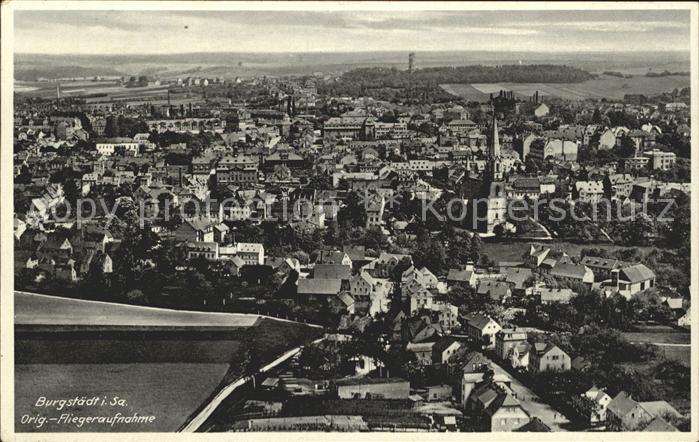 Burgstaedt Sachsen Original Fliegeraufnahme