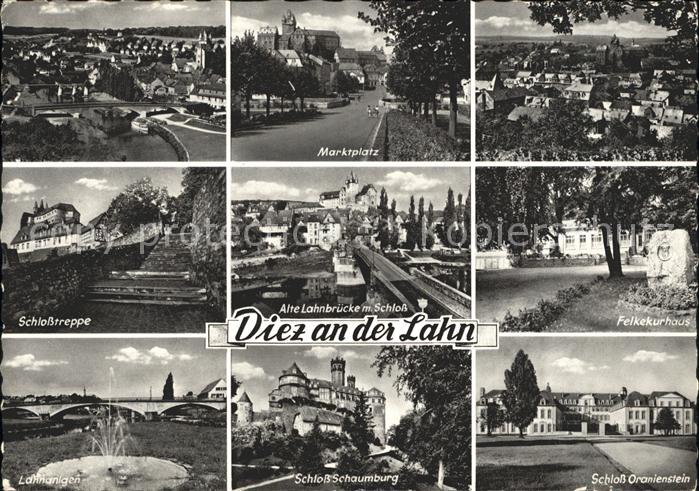 Diez Lahn Marktplatz Kurhaus Schloss Oranienstein Schaumburg Lahnbruecke
