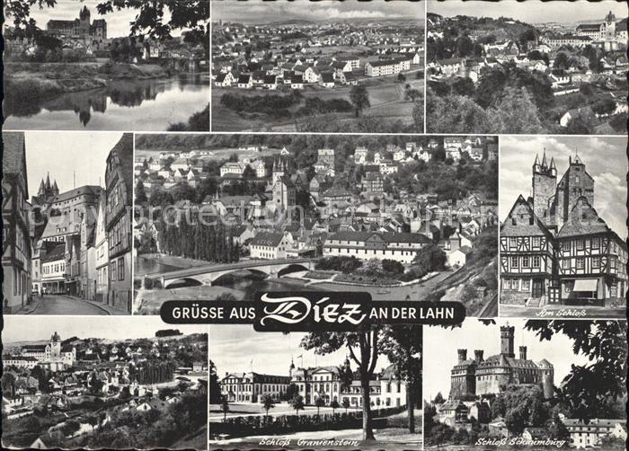 Diez Lahn Teilansichten Schloss Oranienstein Schaumburg