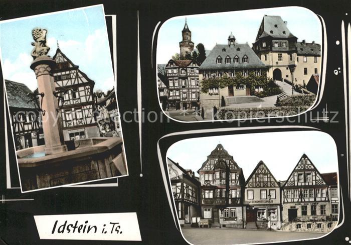 Idstein Brunnen Altstadt Fachwerkhaeuser
