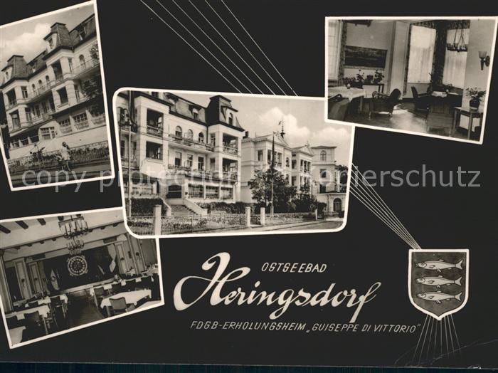 Heringsdorf Ostseebad Usedom FDGB Erholungsheim Guiseppe di Vittorio Wappen