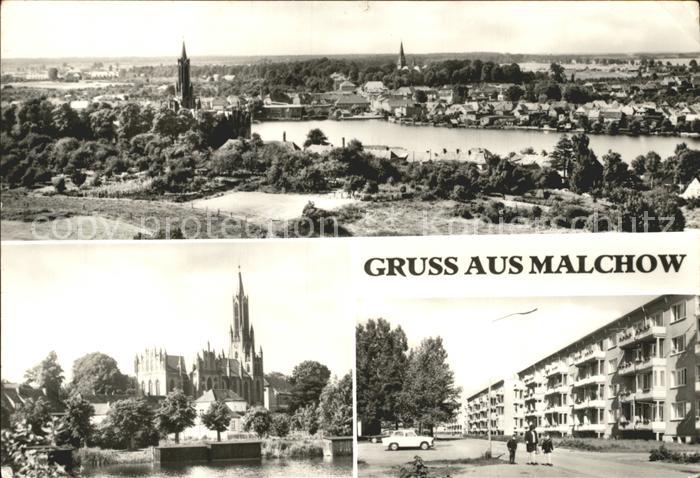 Malchow Panorama Kirche Siedlung Mecklenburgische Seenplatte