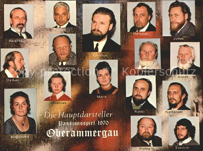 OBERAMMERGAU Bayern Hauptdarsteller Passionsspiel 1970
