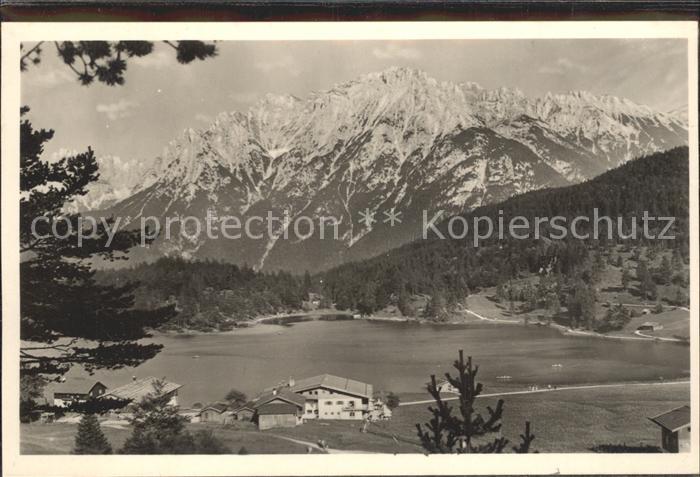 Mittenwald Bayern Gasthof Lautersee Alpenpanorama