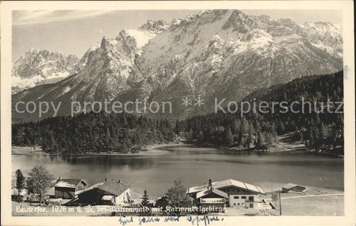 Lautersee Mittenwald Panorama Karwendelgebirge