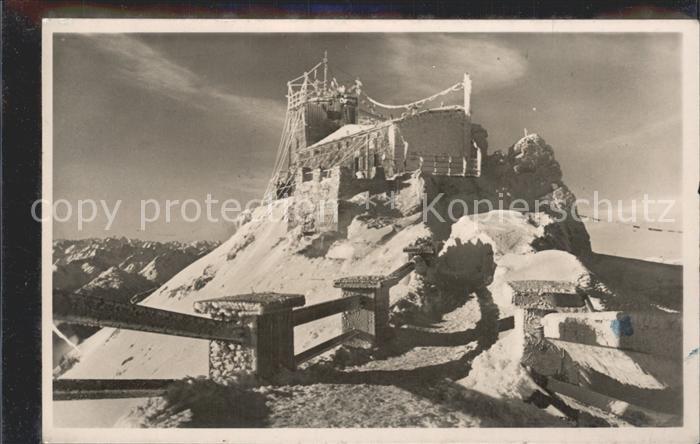 GARMISCH-PARTENKIRCHEN Bayern Muenchener Haus Blick von Gipfelstation Bayerische