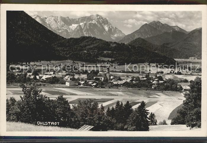 Ohlstadt Gesamtansicht mit Alpenpanorama