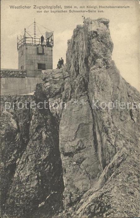 GARMISCH-PARTENKIRCHEN Bayern Westlicher Zugspitzgipfel Koenigliches Hochobserva