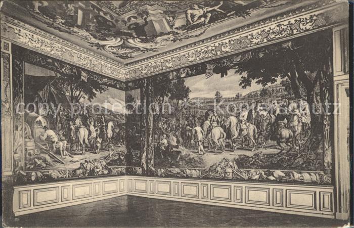 Schleissheim Oberschleissheim Kgl Schloss und Gemaelde Galerie Gobelin Saal Nord