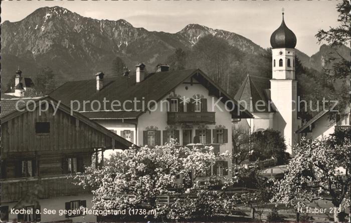 Kochel See mit Herzogstand Kirche