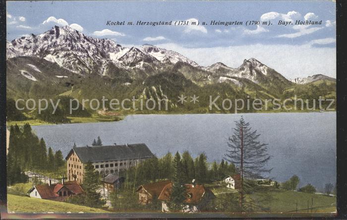 Kochel See mit Herzogstand und Heimgarten